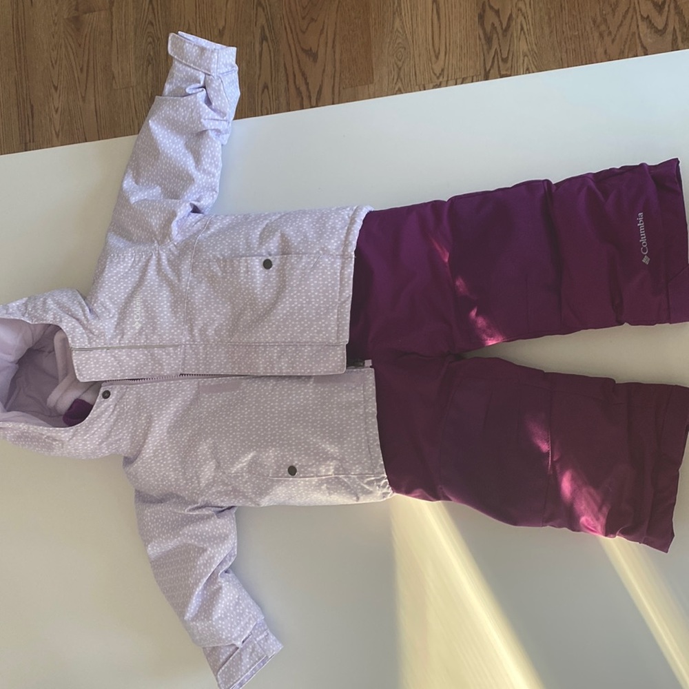 Columbia Kids Jacket and Snow Pants - Light Purple and Dark Purple
